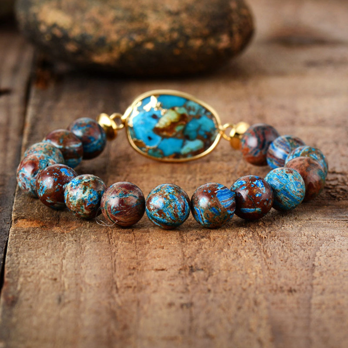 Natural Stone Beaded Bracelet 