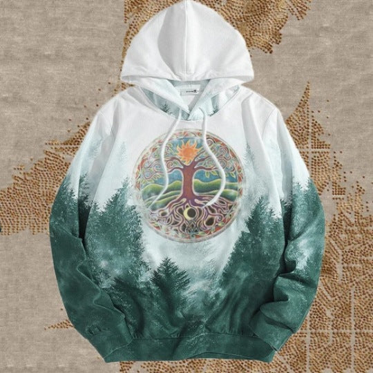 Printed Men's Fleecy Hoodie And Hoodie Casual