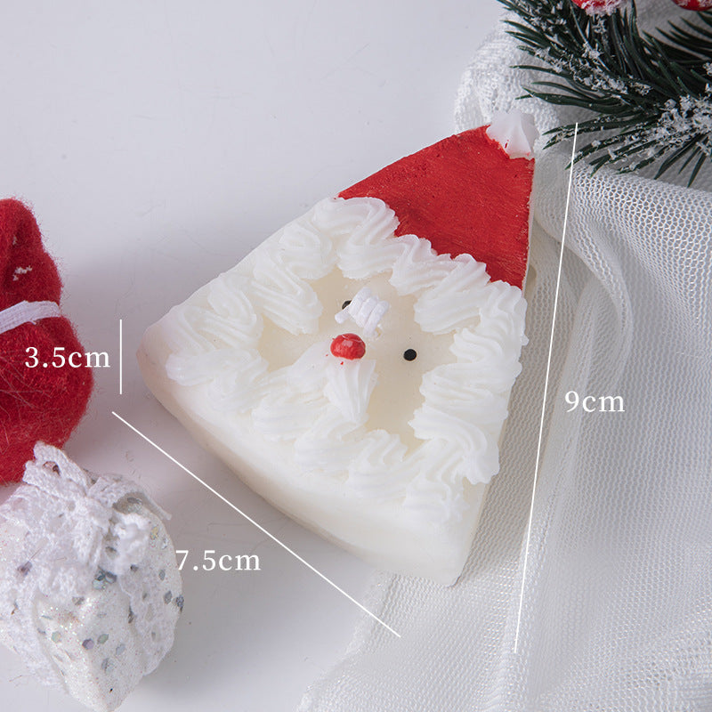 Santa Claus Decorative Cake Candle Aromatherapy Accompanying Gift Christmas Handmade Gift Shape Gift Candle