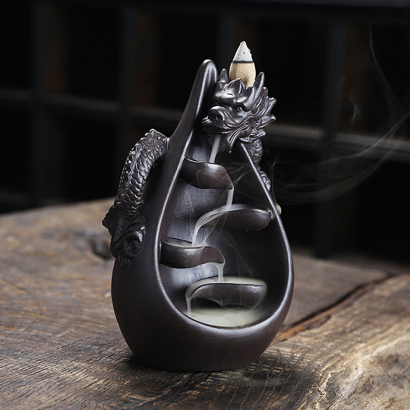 Large Inverted Incense Burner Zisha Household Incense Zen Decoration