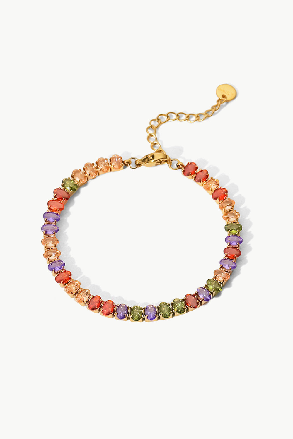 18K Gold Plated Multicolored Zircon Bracelet 