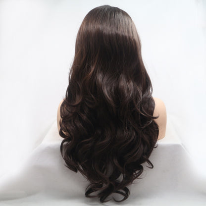 13*3" Lace Front Wigs Synthetic Long Wavy 24" 130% Density 