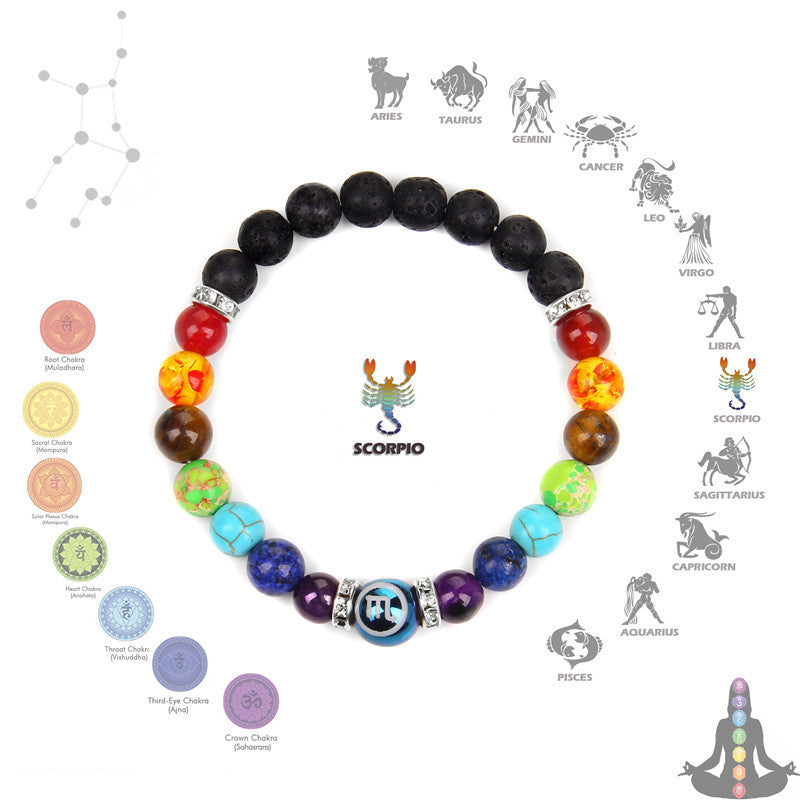 New Seven Chakra Meditation Bracelet Couple Constellation Men And Women