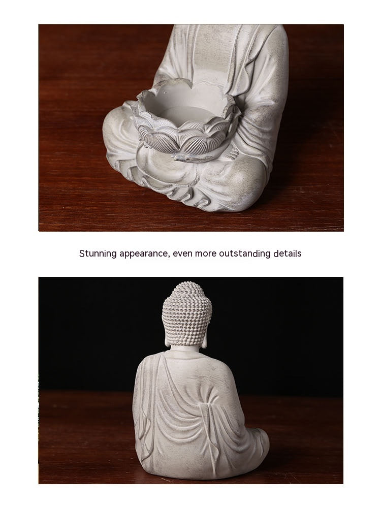 Chinese Zen Buddha Statue Desktop Decoration Landscaping Resin Crafts