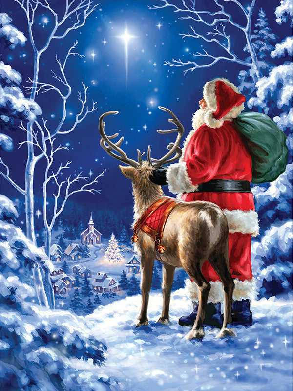 Santa Full Square Embroidery Promotion Diamond Art Winter Cross Stitch Rhinestone Home Decoration