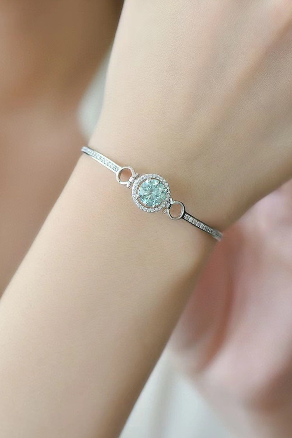 2 Carat Moissanite Platinum-Plated Bracelet 