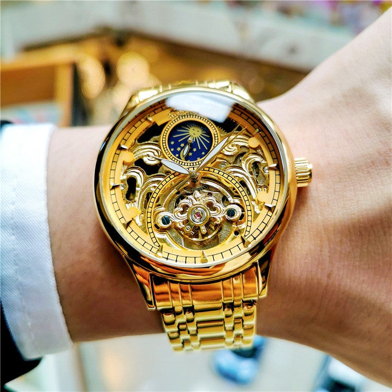 Men's Luminous Hollow Out Fully Automatic Mechanical Watch