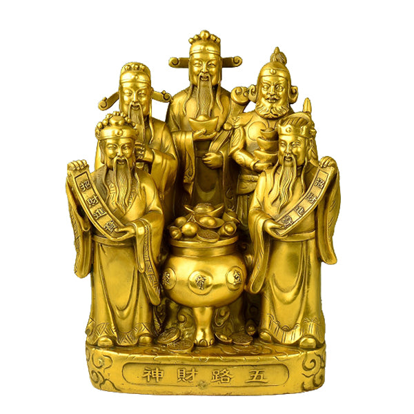 Large Pure Copper God Of Wealth Buddha Brass