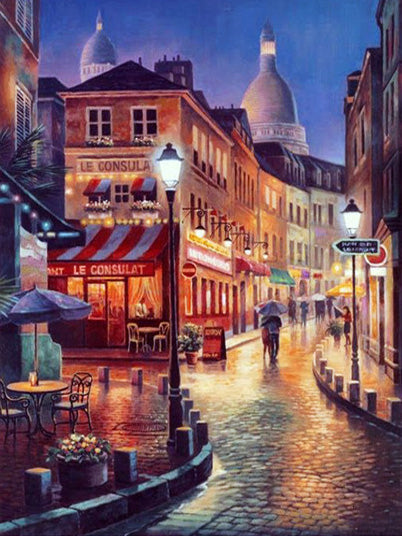 Street Theme Diamond Painting Full 5D Embroidery Landscape Home Decoration