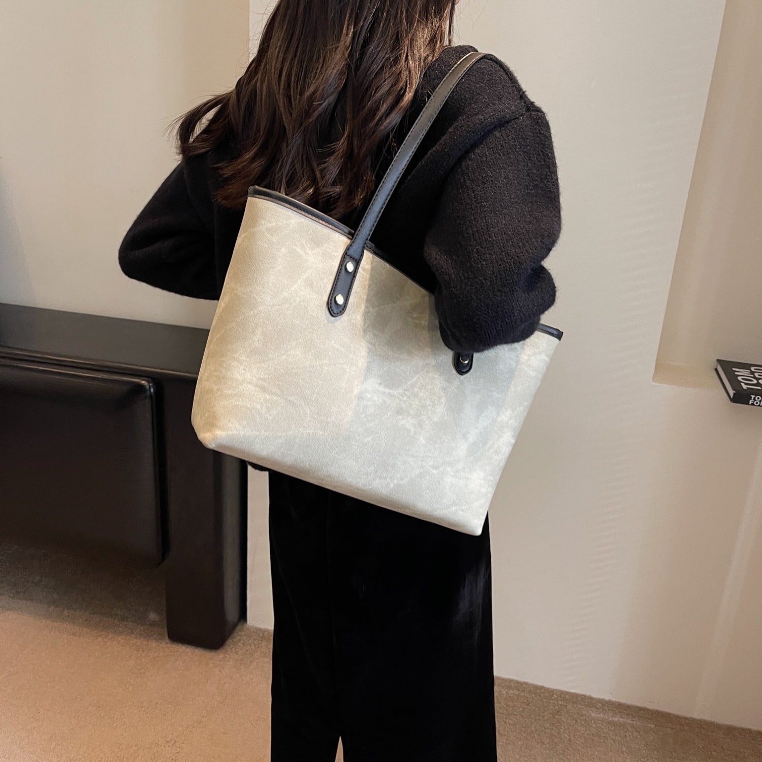 PU Leather Tote Bag 