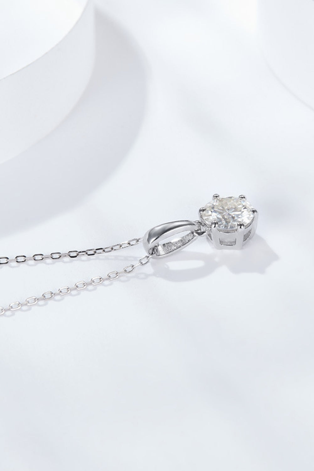 2 Carat 6-Prong Moissanite Pendant Necklace 