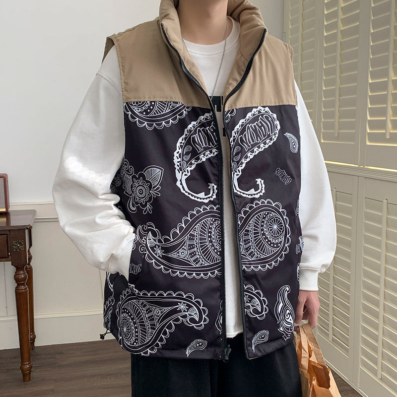 White Duck Down Vest Couple Wear On Both Sides 