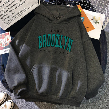 1898 Brooklyn New York Printed Women Hoodie