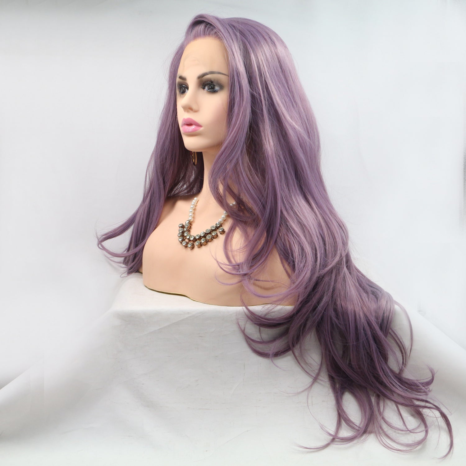 13*3" Lace Front Wigs Synthetic Long Wavy 24" 130% Density 