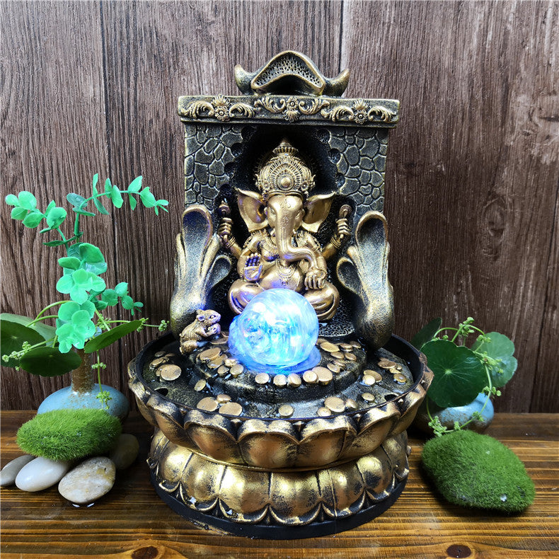 Creative New God Statue Buddha Statue Flowing Water Ornament