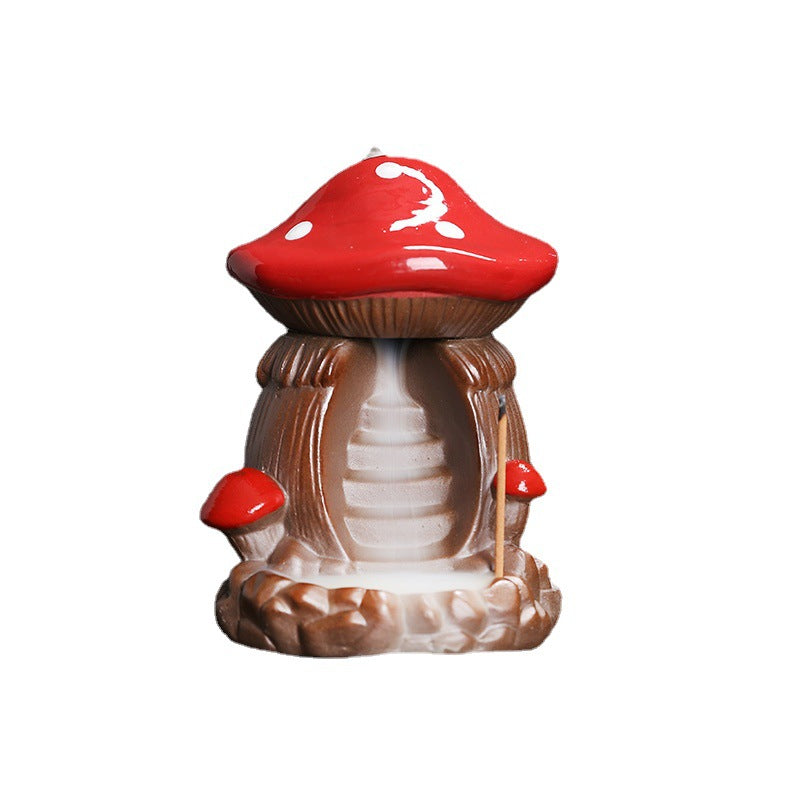 Ceramic Backflow Incense Burner Creative Mushroom