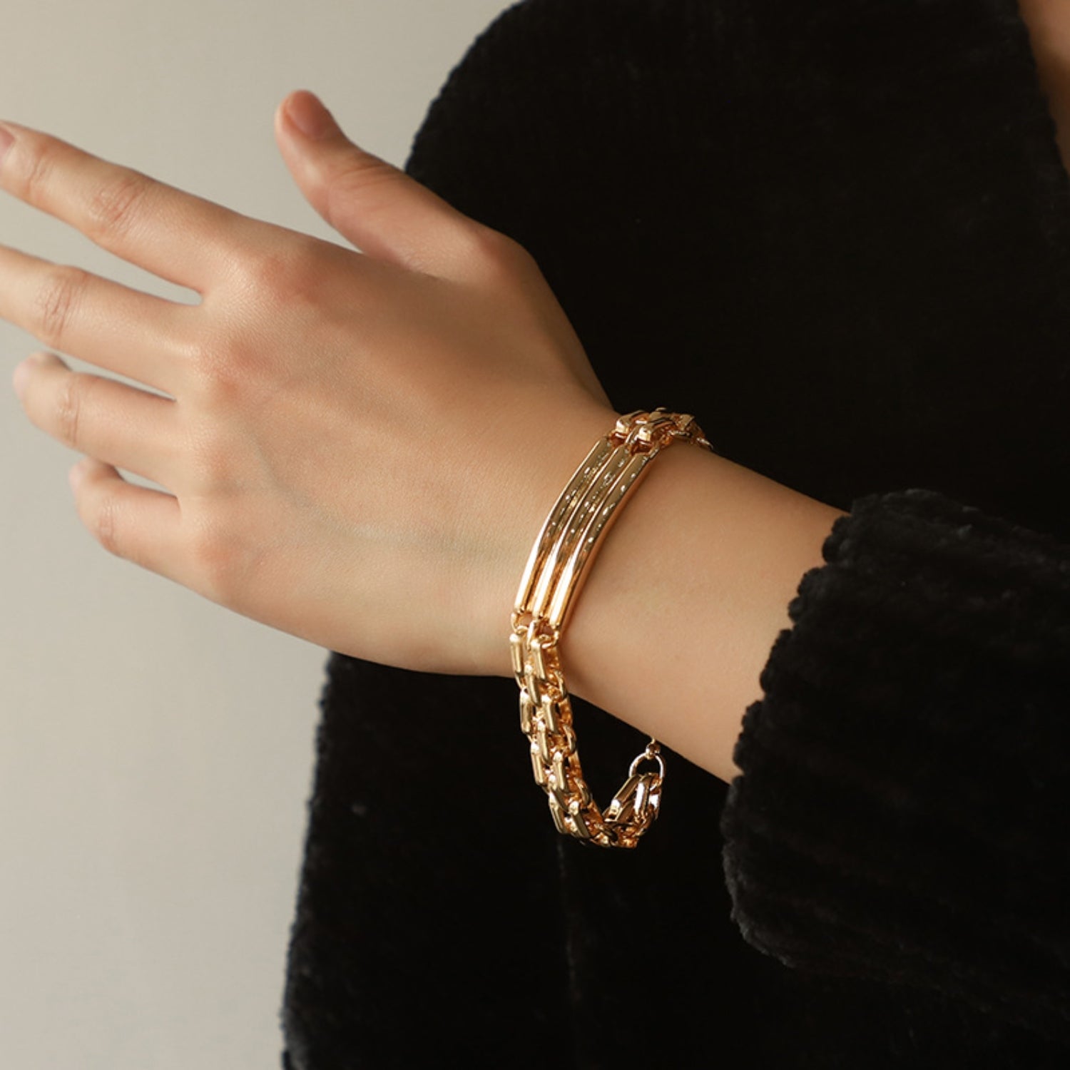 Gold-Plated Alloy Chain Bracelet - Babbazon New Products