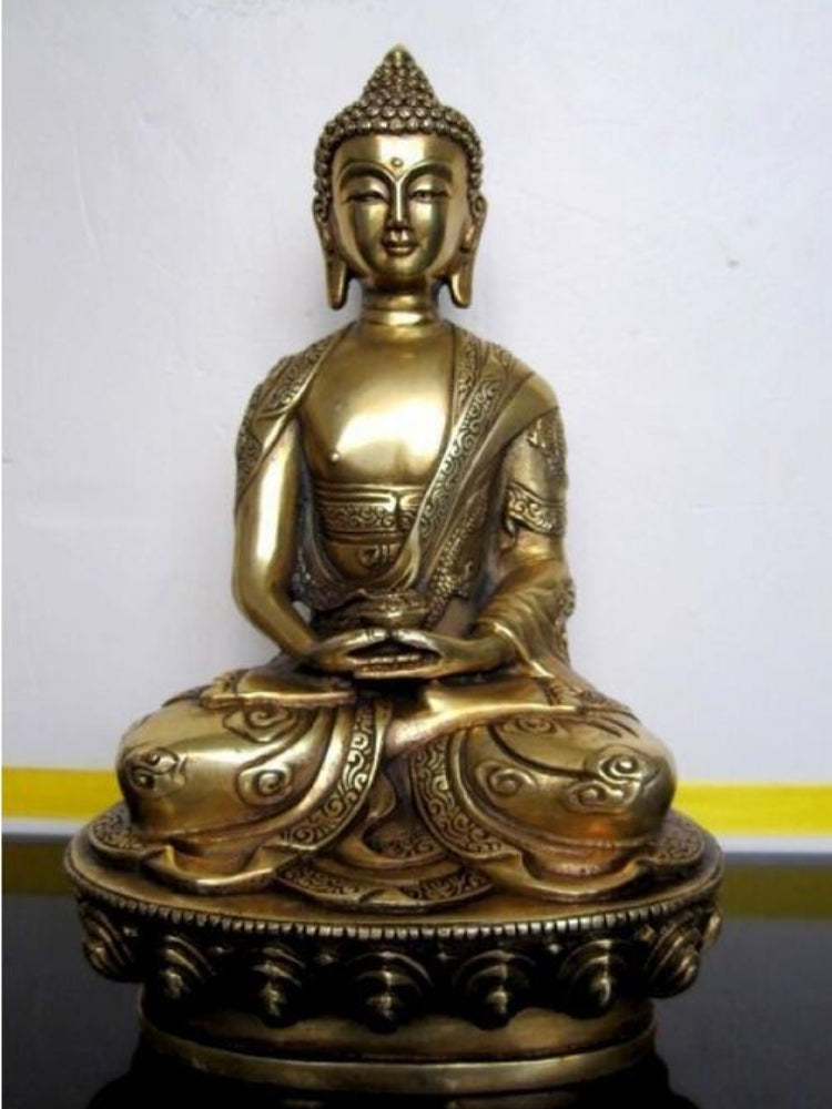 Pure Copper Amitabha Buddha Statue Ornaments