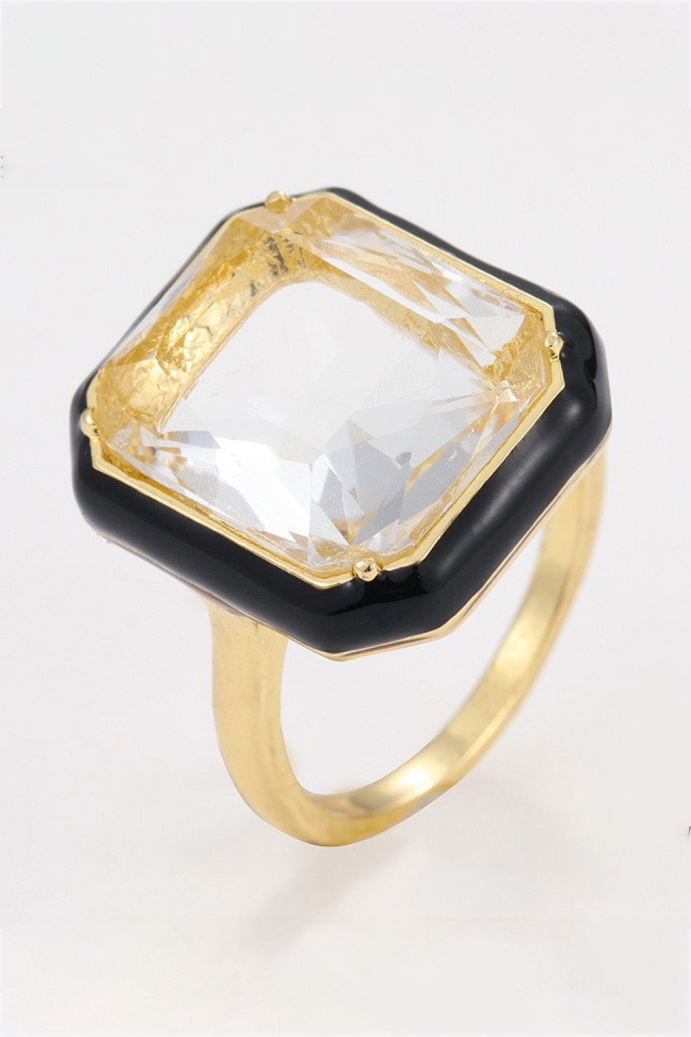 5-Piece Wholesale Glass Stone Contrast Ring 