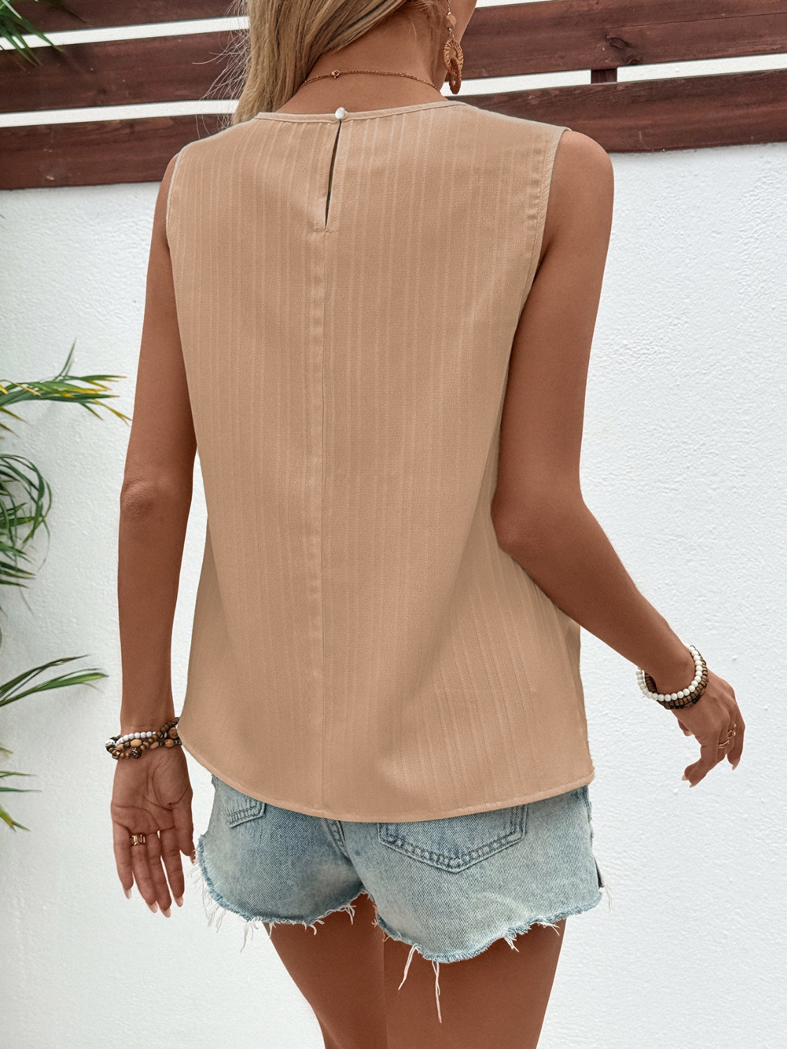 Ruched Round Neck Tank 