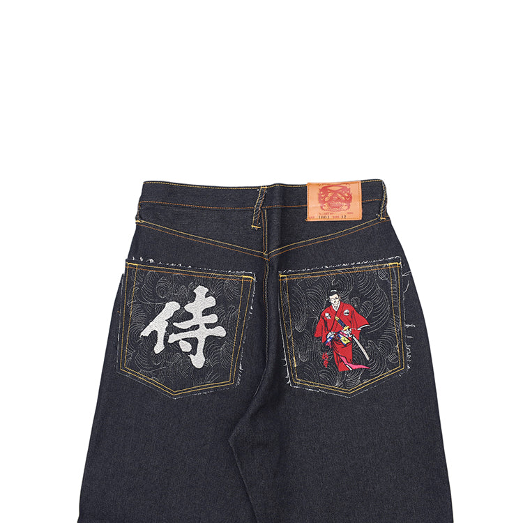 Japanese Ukiyoe Embroidery Vintage Loose Jeans