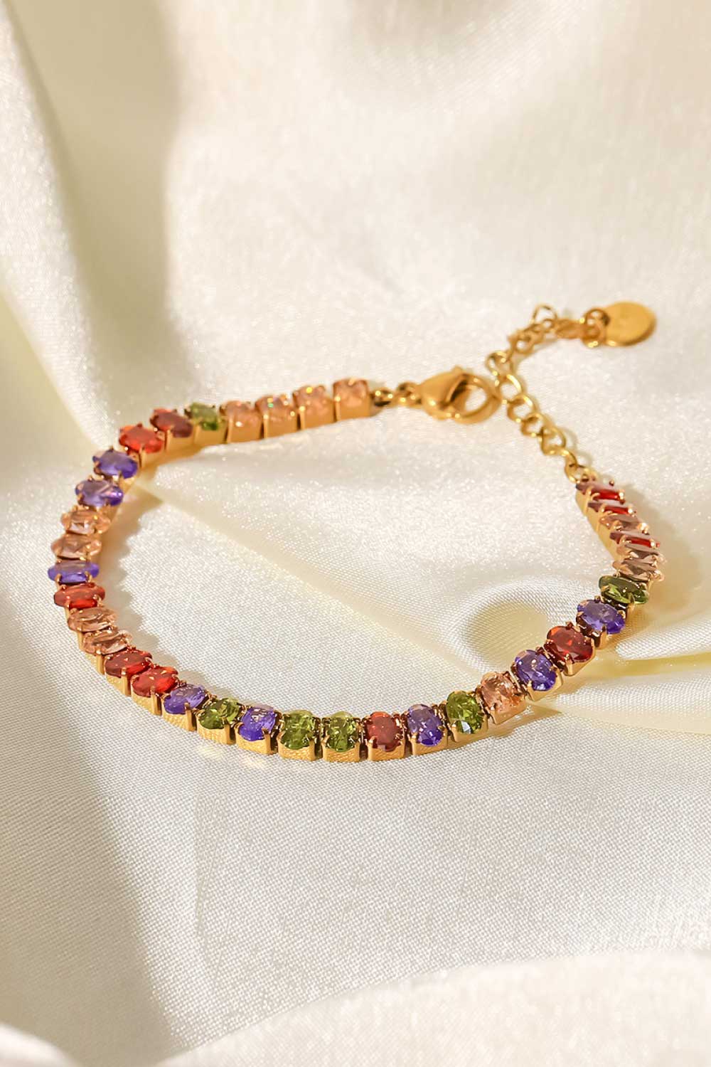 18K Gold Plated Multicolored Zircon Bracelet 