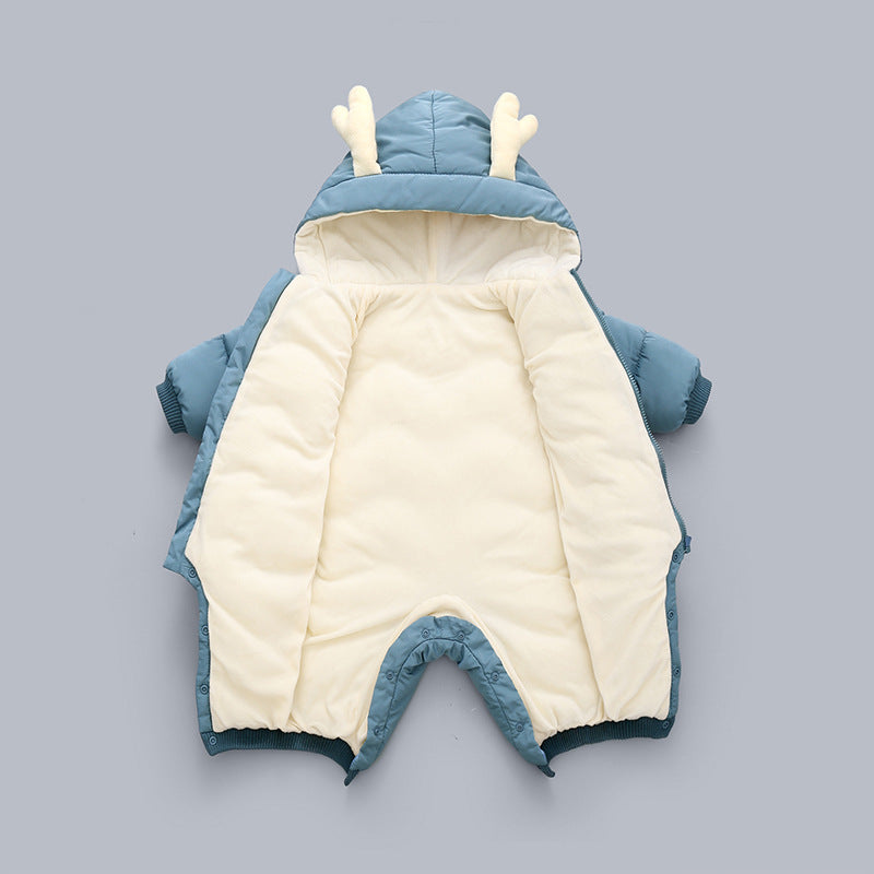 Cozy Winter Baby Romper 