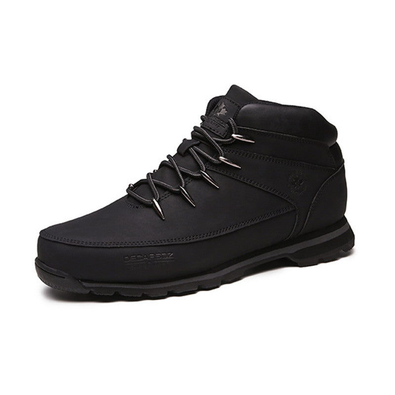 Trendy Outdoor Boots Hiking Shoes Men's Cotton Boots 