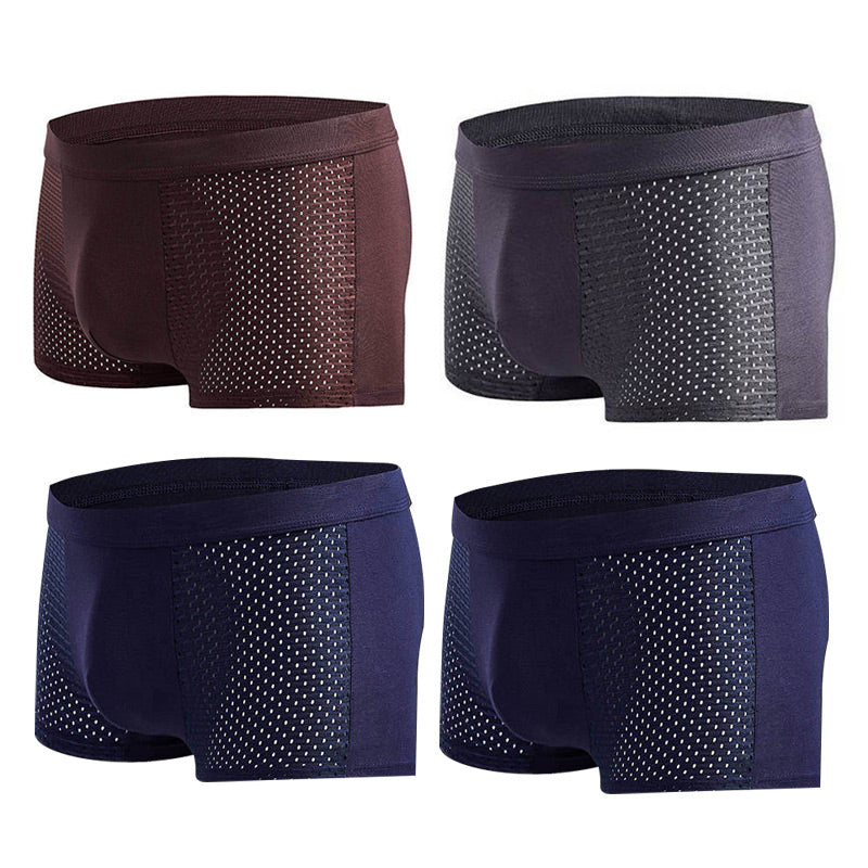 Summer Men's Underpants Mesh Toe Mid-Waist Men's Boxer Shorts