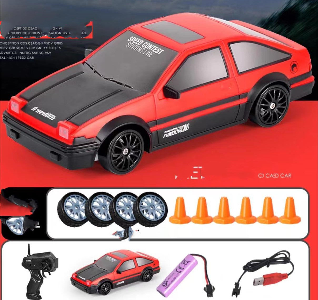 2.4G RC Drift Car: Remote Control GTR AE86 Toy 