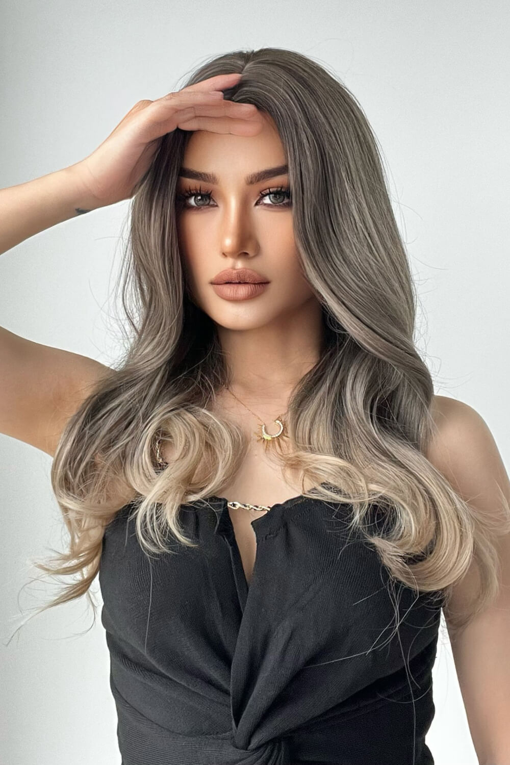 13*1" Full-Machine Wigs Synthetic Long Straight 24" 