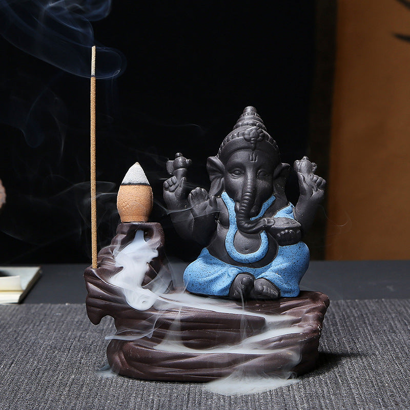 Elephant head incense burner