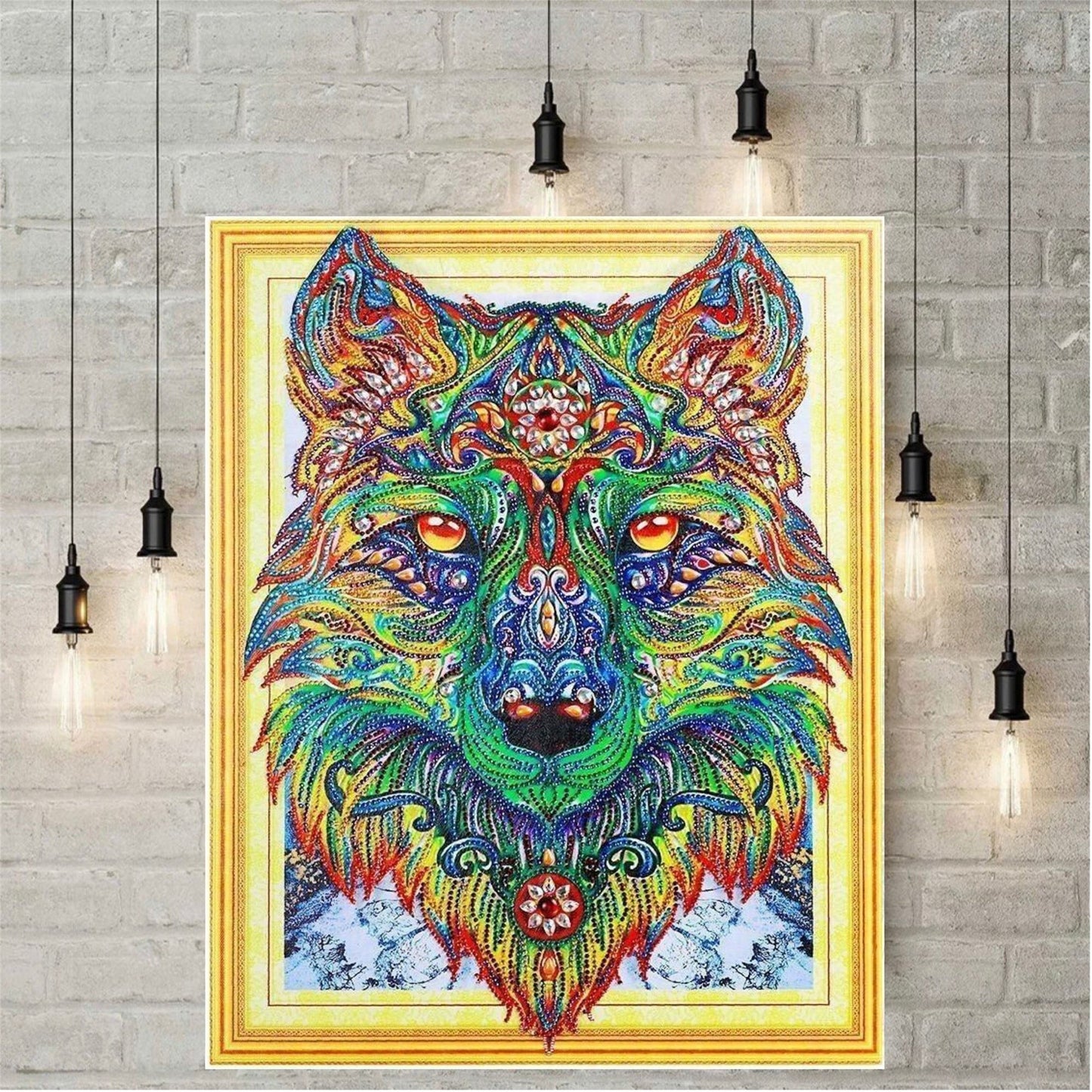 5D Diamond Painting Met Parels  De Gods Wolf