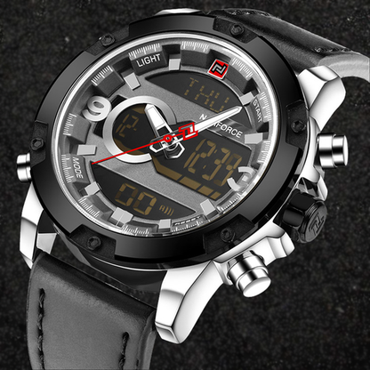 NAVIFORCE Casual quartz watch men's belt waterproof watch