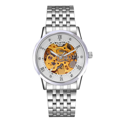 Business Men's Automatic Mechanical Watch Stainless Steel Waterproof