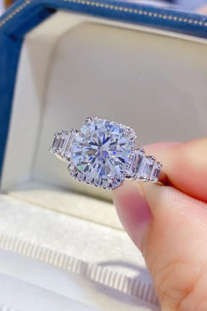 3 Carat Moissanite 925 Sterling Silver Ring 