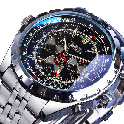 Men's Stainless Steel Business Three-plate Six-pin Automatic Mechanical Watch