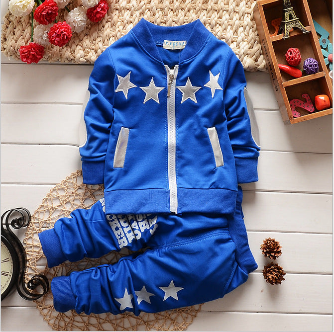 Boys And Girls Casual Sports Long-sleeved Trousers Suit