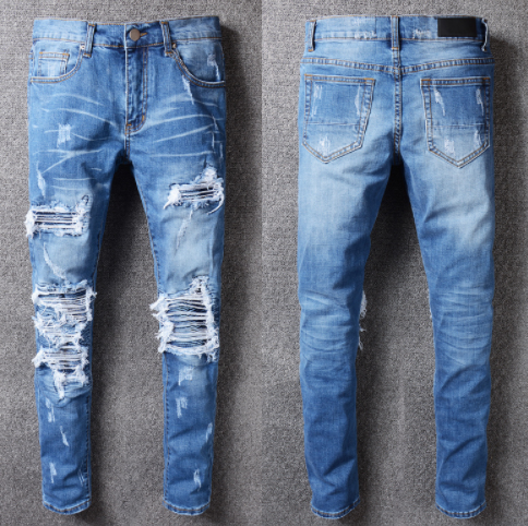 Men's Slim European Style Denim Trousers