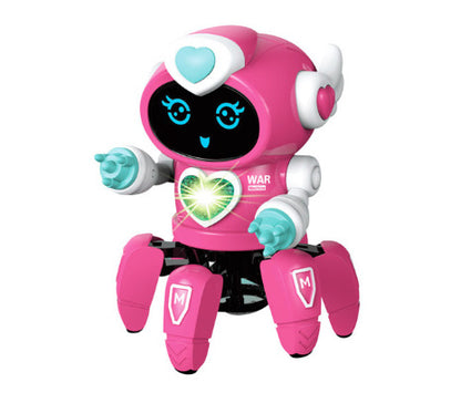 Smart Dancing Robot Electronic Six-claw Dance Robot Included LED Music Nina Robot Toys for Children Birthday Gift