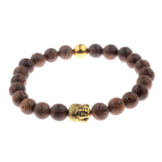 Hot Men Natural Wood Beads Cross Bracelets Onyx Meditation 58 / 5000