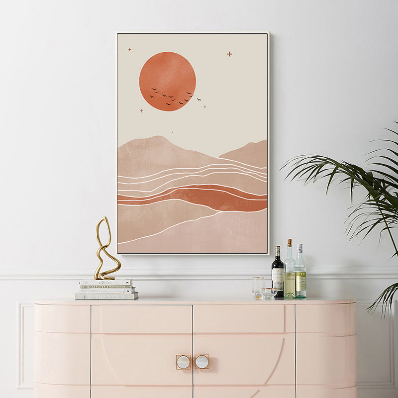 Geometric Lines Of The Sun And Moon Decorative Paintings