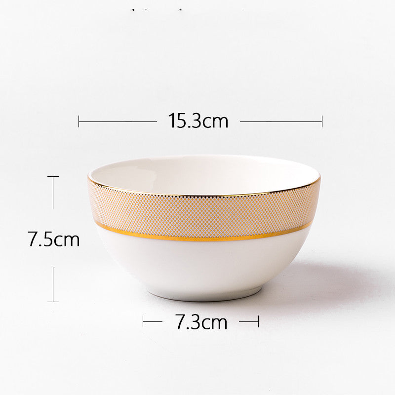 Nordic Light Luxury Household Bone China Plates And Tableware