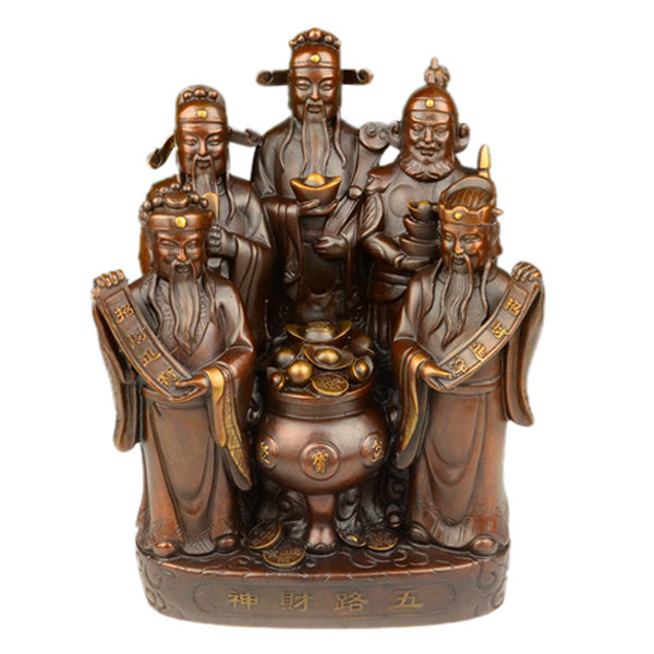 Large Pure Copper God Of Wealth Buddha Brass