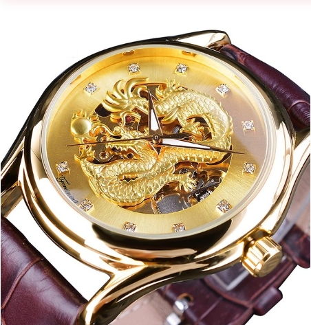 Dragon watch fashion casual hollow mechanical watch