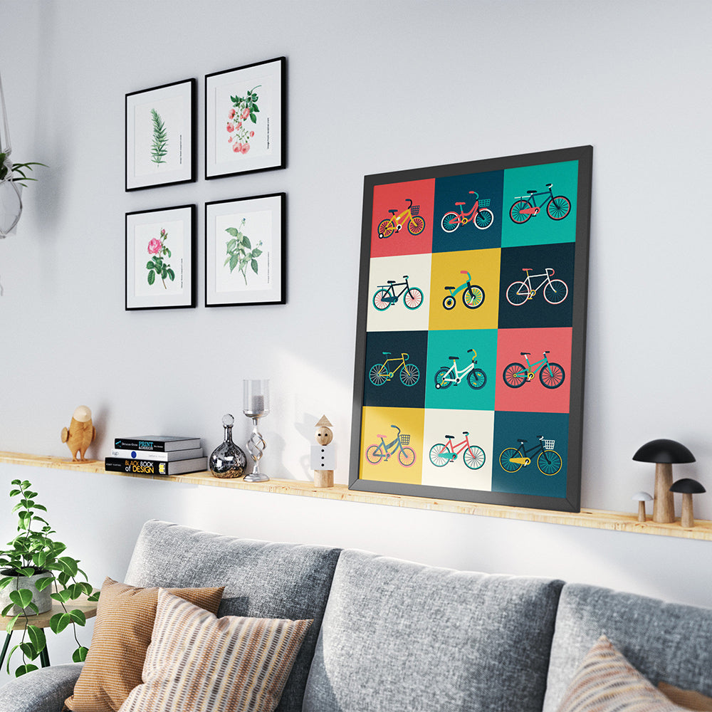 Minimalist Canvas Paintings For Bike Lovers