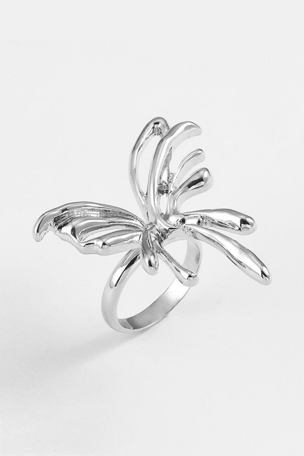 Zinc Alloy Butterfly Ring 