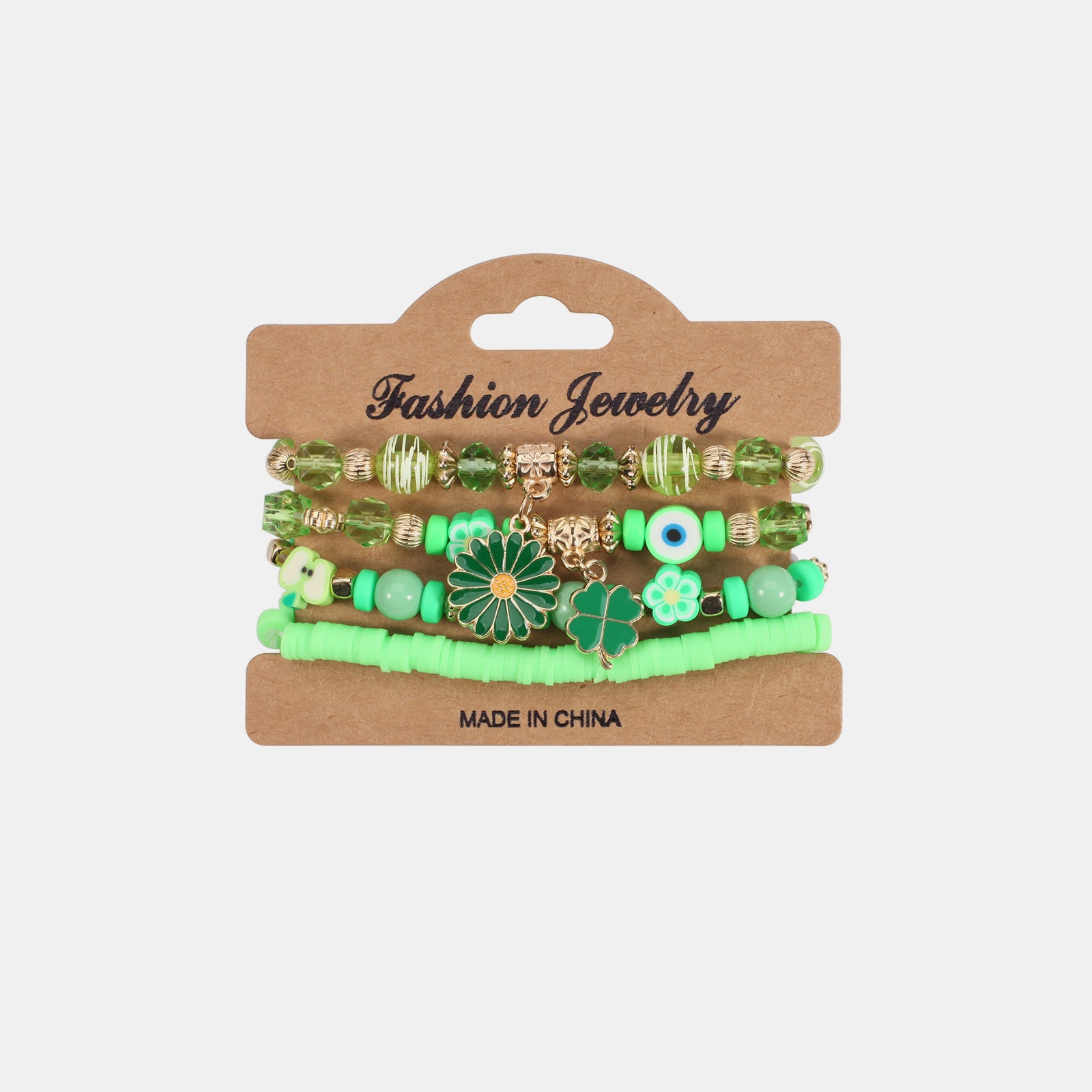 Beaded Soft Pottery Charm Bracelet - Babbazon bracelet