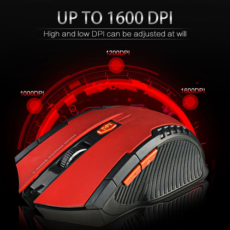 1600DPI Wireless Gaming Ergonomic Optical Mouse