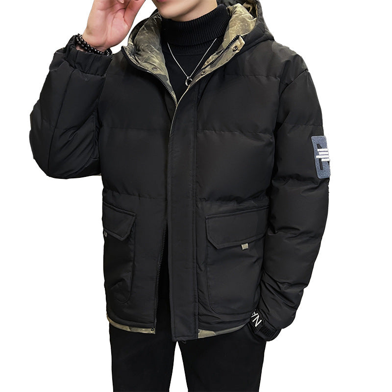 Hooded Cotton-padded Coat Men's Down 